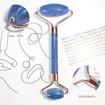 BAIMEI Jade Roller & Gua Sha Set - Natural Beauty Skin Care Tools