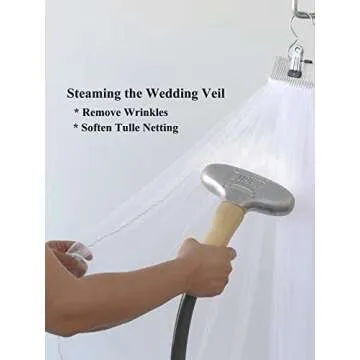 SAMKY 1T 1 Tier Hemmed Pencil Edge Bridal Wedding Veil -Light Ivory Shoulder Length 25" V523