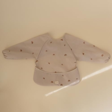 Mushie Long Sleeve Baby Bib for Mess-Free Feeding 6-24 Months