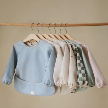 Mushie Long Sleeve Baby Bib for Mess-Free Feeding 6-24 Months