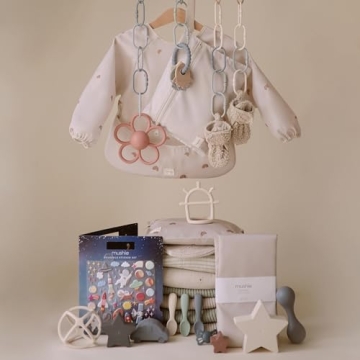 Mushie Long Sleeve Baby Bib for Mess-Free Feeding 6-24 Months