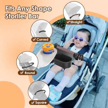 Universal Stroller Snack Tray for Toddlers and Babies