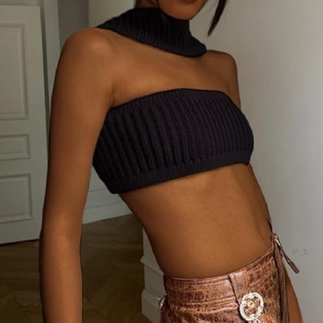 Stylish KMBANGI Strapless Crop Top for Women - Y2K Fashion