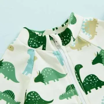 Newbgclo Infant Baby Swimsuit Long/Short Sleeve Zipper Bathing Suit