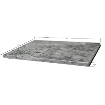 Premium Marble Pastry Board with Non-Slip Feet 15 3/4"