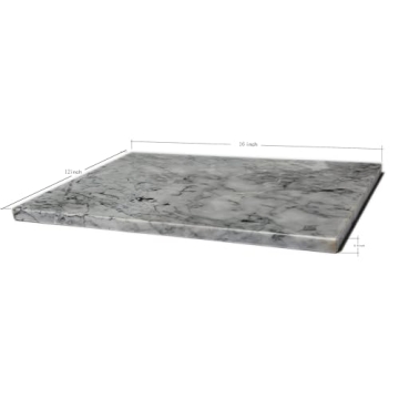 Premium Marble Pastry Board with Non-Slip Feet 15 3/4"