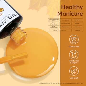 Modelones 20 Colors Gel Nail Polish Kit, Fall Pink Brown Nude Orange Gel Polish Set with Glitter, Glossy and Matte Top Base Coat Home DIY Manicure Nail Art Design Gifts