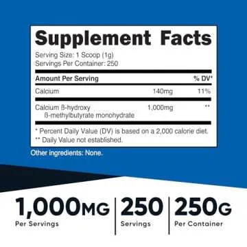 Nutricost HMB Powder - 250 Grams, Gluten Free & Non-GMO