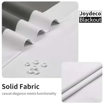 Joydeco White Blackout Curtains 96 Inches Long 2 Panels Set, White Curtains 96 Inches Long for Bedroom, Total Room Darkening Solid Drapes for Bedroom Living Room Window with Grommets