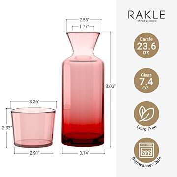 Rakle Bedside Water Carafe - Stylish Hydration Solution