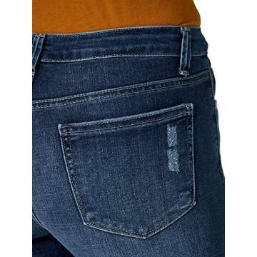 Riders by Lee Indigo Women's Modern Collection Roll Cuff Straight Leg Denim Cropped Jean, mid wash, 10 AVG