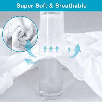 Lunsing King Mattress Protector, Waterproof & Soft Cover