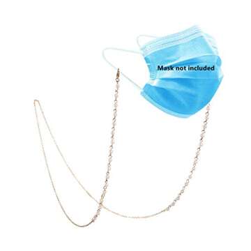 POYDORA Eyeglass Chains for Women Necklace Pearl Beaded Eyewear Glasses Reading Glasses Cords Glasses Holder Strap Lanyards Eyewear Retainer (Style 01)
