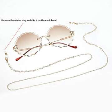 POYDORA Eyeglass Chains for Women Necklace Pearl Beaded Eyewear Glasses Reading Glasses Cords Glasses Holder Strap Lanyards Eyewear Retainer (Style 01)