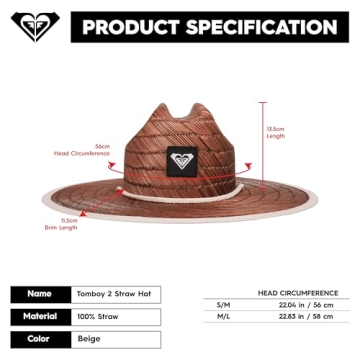 Roxy Women's Tomboy Straw Hat for Summer Adventures