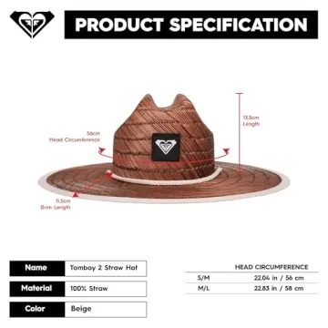 Roxy Women's Tomboy Straw Hat for Summer Adventures