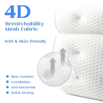 Advanced 4D Mesh Bath Pillow for Ultimate Comfort