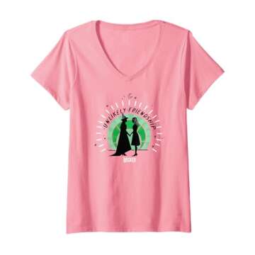Womens Wicked Unlikely Friendships V-Neck T-Shirt for Magical Fans