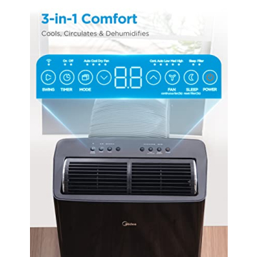 High Efficiency Midea Duo 14,000 BTU Portable AC