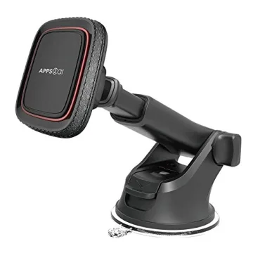 APPS2Car Magnetic Phone Car Mount Holder - Industrial-Strength Suction, Adjustable Arm, Strong Magne...