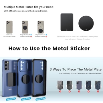 APPS2Car Magnetic Phone Mount with Strong Suction Cup