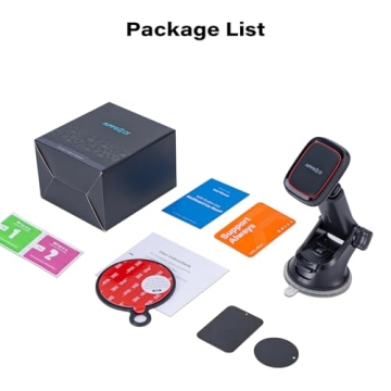 APPS2Car Magnetic Phone Mount with Strong Suction Cup