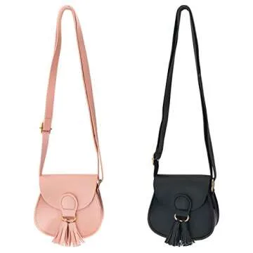 SOTOGO 2 Pieces Little Girls Purses Toddler Crossbody Purse Princess Purses Handbags Cute Girl Wallets Mini Shoulder Crossbody Bags for Kids