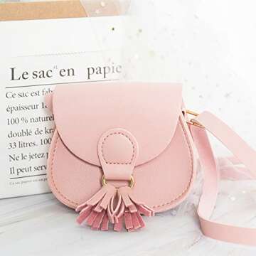 SOTOGO 2 Pieces Little Girls Purses Toddler Crossbody Purse Princess Purses Handbags Cute Girl Wallets Mini Shoulder Crossbody Bags for Kids