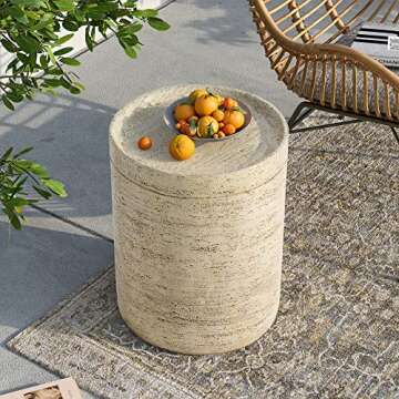 Stylish SUNBURY Outdoor Side Table - Modern Artisan Design