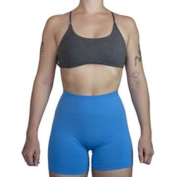 AUROLA Earth Workout Sports Bras Women Athletic Removable Padded Backless Strappy Criss Cross Light Support Gym Fitness Yoga Crop Bra