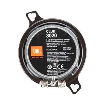 JBL CLUB3020 Club Series 3.5 Inch Two-Way Car Audio Speakers Pair Open Box