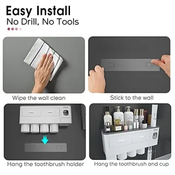 iHave Toothbrush Holder - Wall Mounted with Dispenser