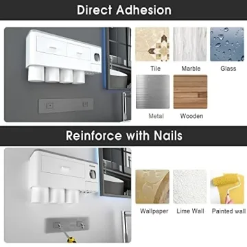 iHave Toothbrush Holder - Wall Mounted with Dispenser