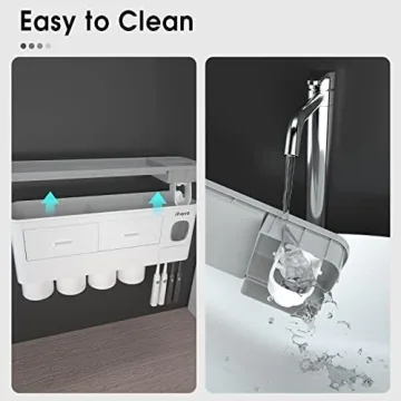 iHave Toothbrush Holder - Wall Mounted with Dispenser