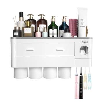 iHave Toothbrush Holder - Wall Mounted with Dispenser