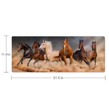 Mouse Pad Gaming, Large Mouse Pads for Desk, Keyboard Mouse Mat Desk Pad, Non-Slip Rubber Base with ...