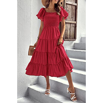 PRETTYGARDEN Women's Casual Midi Dress for Summer Elegance