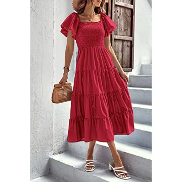 PRETTYGARDEN Women's Casual Midi Dress for Summer Elegance