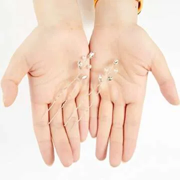 Syhood Bridal Hair Pins - 6 Piece Pearl and Crystal Set