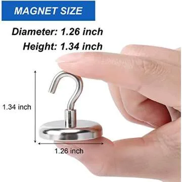 LOVIMAG Heavy Duty Magnetic Hooks - 100LBS Super Strength