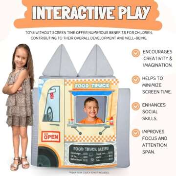 Couch Swag Play Panel for Childrens Foam Sofa Kids Couch (Food Truck)