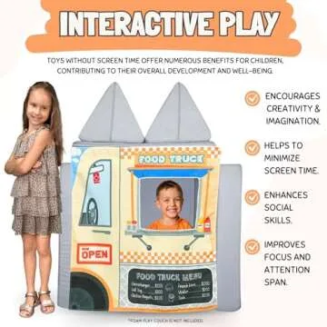 Couch Swag Play Panel for Childrens Foam Sofa Kids Couch (Food Truck)