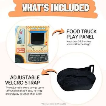 Couch Swag Play Panel for Childrens Foam Sofa Kids Couch (Food Truck)