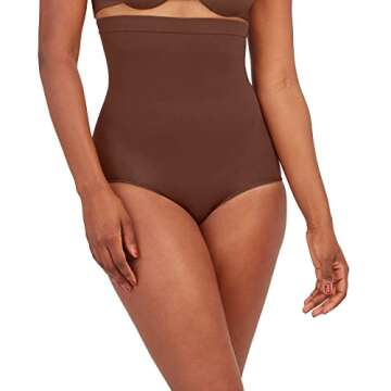 SPANX Higher Power Shapewear - Seamless Comfort & Control - Chestnut Brown
