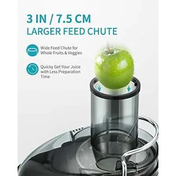 Ultrean Juicer Machine - 800w with Big Mouth 3” Feed Chute for Juicing