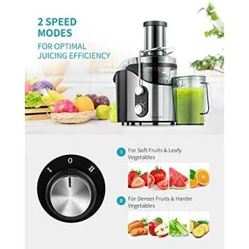 Ultrean Juicer: Powerful, Easy, and BPA Free 800w