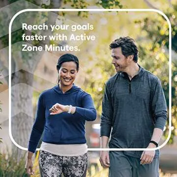 Fitbit Inspire 2 Health & Fitness Tracker with a Free 1-Year Premium Trial, 24/7 Heart Rate, Lunar White, One Size (S & L Bands Included)