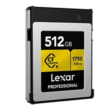 Lexar Professional 512GB CFexpress Type B Memory Card, Up To 1750MB/s Read, Raw 4K Video Recording, Supports PCIe 3.0 and NVMe (LCFX10-512CRBNA)