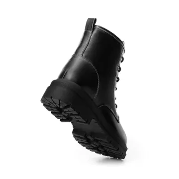 DREAM PAIRS Black Strong-5 Lace-up Platform Combat Boots Ankle Booties for Women Size 7