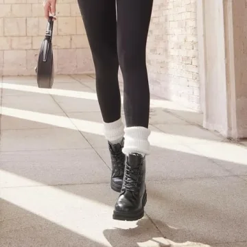 DREAM PAIRS Black Strong-5 Lace-up Platform Combat Boots Ankle Booties for Women Size 7